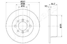 Brzdový kotúč JAPANPARTS DP-0235C