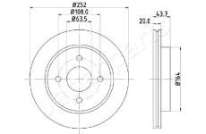 Brzdový kotúč JAPANPARTS DP-0308