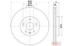 Brzdový kotúč JAPANPARTS DP-0323C