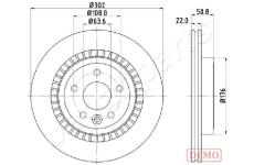 Brzdový kotúč JAPANPARTS DP-0325C