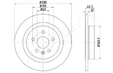 Brzdový kotúč JAPANPARTS DP-0404