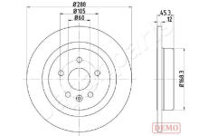 Brzdový kotúč JAPANPARTS DP-0404C