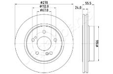 Brzdový kotúč JAPANPARTS DP-0506