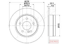 Brzdový kotúč JAPANPARTS DP-0508C