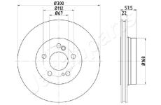 Brzdový kotúč JAPANPARTS DP-0517