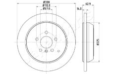 Brzdový kotúč JAPANPARTS DP-0524