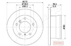 Brzdový kotúč JAPANPARTS DP-0526C