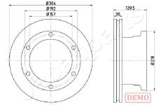 Brzdový kotúč JAPANPARTS DP-0529C