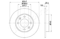 Brzdový kotúč JAPANPARTS DP-0602