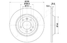 Brzdový kotúč JAPANPARTS DP-0605