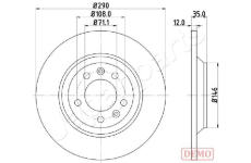 Brzdový kotúč JAPANPARTS DP-0605C