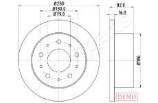 Brzdový kotúč JAPANPARTS DP-0611C