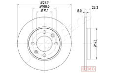 Brzdový kotúč JAPANPARTS DP-0615C