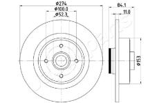 Brzdový kotúč JAPANPARTS DP-0703