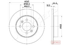 Brzdový kotúč JAPANPARTS DP-0708C