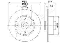 Brzdový kotúč JAPANPARTS DP-0712