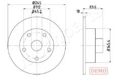 Brzdový kotúč JAPANPARTS DP-0906C