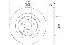 Brzdový kotúč JAPANPARTS DP-0910