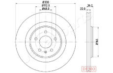 Brzdový kotúč JAPANPARTS DP-0910C