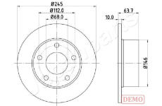 Brzdový kotúč JAPANPARTS DP-0912C