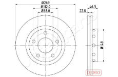 Brzdový kotúč JAPANPARTS DP-0913C