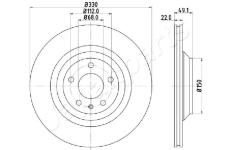 Brzdový kotúč JAPANPARTS DP-0916