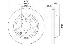 Brzdový kotúč JAPANPARTS DP-0918