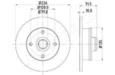 Brzdový kotúč JAPANPARTS DP-0922