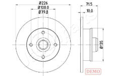 Brzdový kotúč JAPANPARTS DP-0922C