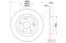 Brzdový kotúč JAPANPARTS DP-427C