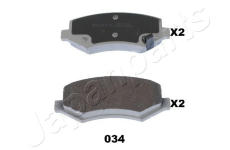 Sada brzdových platničiek kotúčovej brzdy JAPANPARTS PA-034AF