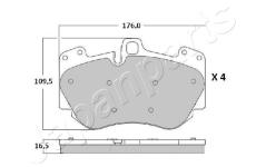 Sada brzdových platničiek kotúčovej brzdy JAPANPARTS PA-0919AF