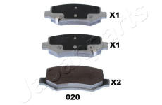 Sada brzdových platničiek kotúčovej brzdy JAPANPARTS PP-020AF
