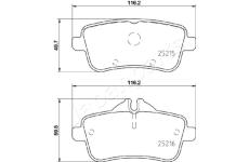 Sada brzdových platničiek kotúčovej brzdy JAPANPARTS PP-0516AF