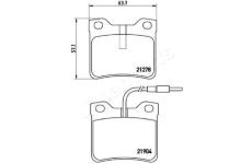 Sada brzdových platničiek kotúčovej brzdy JAPANPARTS PP-0527AF