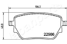 Sada brzdových platničiek kotúčovej brzdy JAPANPARTS PP-0533AF