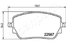 Sada brzdových destiček, kotoučová brzda JAPANPARTS PP-0534AF