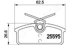 Sada brzdových platničiek kotúčovej brzdy JAPANPARTS PP-0705AF