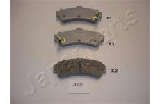 Sada brzdových destiček, kotoučová brzda JAPANPARTS PP-198AF