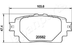 Sada brzdových platničiek kotúčovej brzdy JAPANPARTS PP-264AF