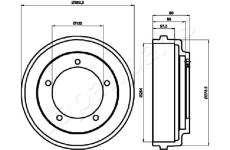 Brzdový bubon JAPANPARTS TA-0316