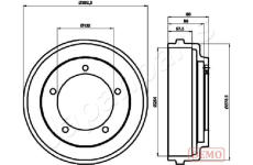 Brzdový bubon JAPANPARTS TA-0316C