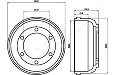 Brzdový bubon JAPANPARTS TA-0317