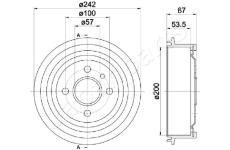 Brzdový bubon JAPANPARTS TA-0402