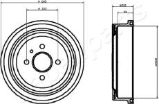 Brzdový bubon JAPANPARTS TA-0404