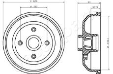 Brzdový bubon JAPANPARTS TA-0406