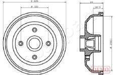 Brzdový bubon JAPANPARTS TA-0406C