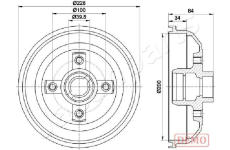 Brzdový bubon JAPANPARTS TA-0407C