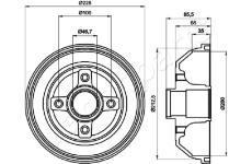 Brzdový bubon JAPANPARTS TA-0408