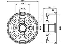 Brzdový bubon JAPANPARTS TA-0412